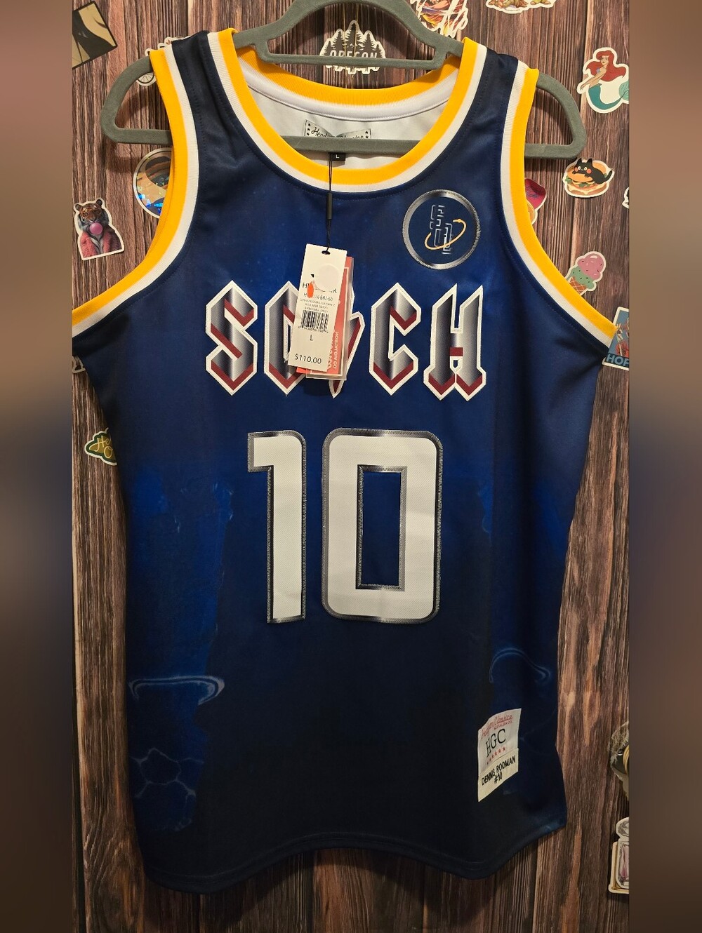 SOCH #10 Navy and Yellow Basketball Jersey by